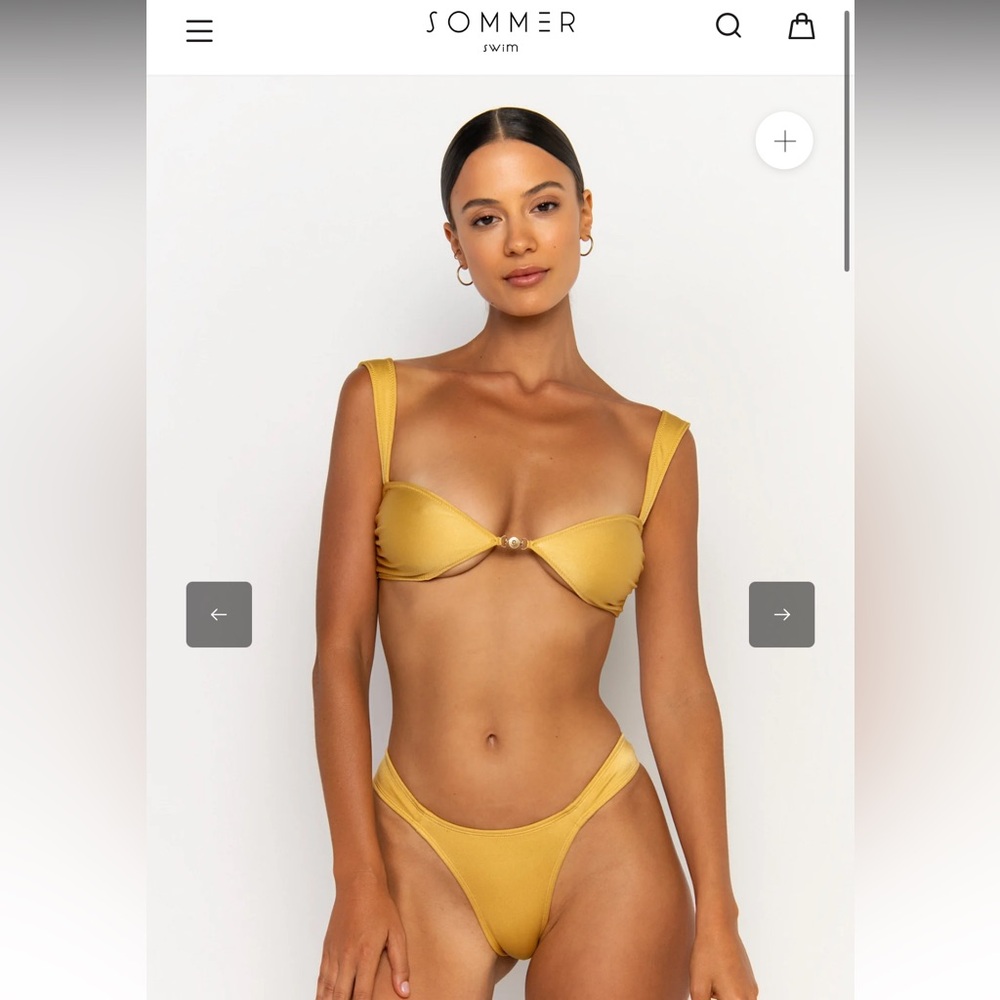 Golden Yellow Soriya Bikini Sommer Swim full set